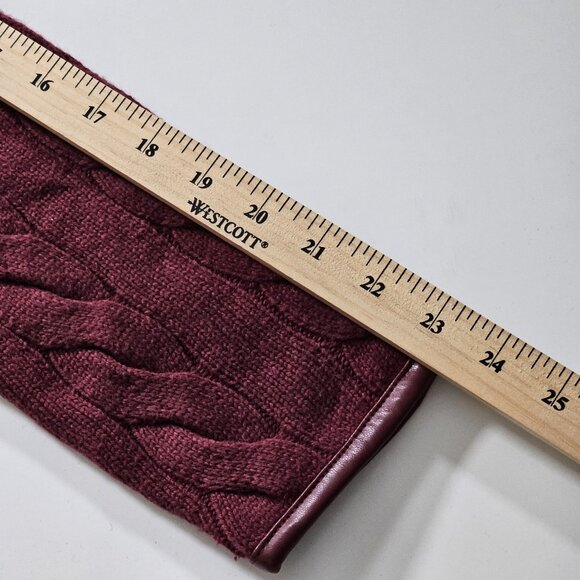 Talbots Cardigan Womens L Purple Plum LS Pockets Button Cable Knit Boho Mature - Picture 6 of 16